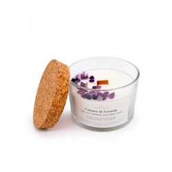Vela perfumada com óleos essenciais ecológicos, Campos de Lavanda - CanVela