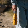 Garrafa térmica em aço inoxidável para crianças, praia, amarela, 350 ml - Qwetch
