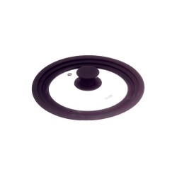 Tampa de vidro com bordas de silicone e saída de vapor para 16,18,20 cm - Ibili