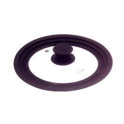 Tampa de vidro com bordes de silicone e saída de vapor para 28,30,32 cm - Ibili
