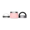Fiambrera térmica Qwetch de aço inoxidável com bandeja removível, rosa - 850 ml