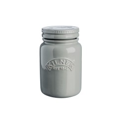 Tarro de cerâmica grés cinza, 600 ml - Kilner