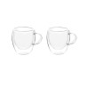 Pack 2 tazas de cristal doble pared, 150 ml - Ibili