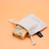 Bolsa impermeável porta alimentos de algodão orgânico e látex natural, pequena - Fair Squared