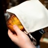 Bolsa impermeável porta alimentos de algodão orgânico e látex natural, pequena - Fair Squared