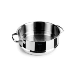 Vaporera de aço inoxidável Basic - acessório para cozinhar a vapor, 24 cm - Lacor