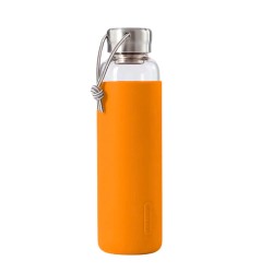 Garrafa de vidro hermética com tampa de aço inoxidável, 600 ml, laranja - Black & Blum