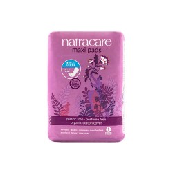 Compressas de algodão, ecológicas, sem abas, maxi super - Natracare
