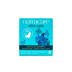 Compressas de algodão, ecológicas, com abas, ultra super - Natracare