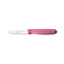 Cuchillo dentado de acero inoxidable, rosa, 9 cm - Lacor