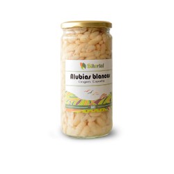 Feijões brancos cozidos, biológicos, 720 g - Bihortal