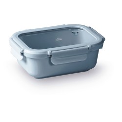 Fiambrera hermética retangular de cerâmica com tampa de vidro, 1150 ml, azul - Lacor