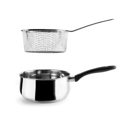 Cazo de aço inoxidável com cesto para fritar, 18 cm - Lacor