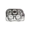 Prato com compartimentos para crianças em aço inoxidável, autocarro - Joli monde