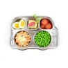 Plato con compartimentos para niños de acero inoxidable, autobús - Joli monde