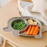 Plato con compartimentos para niños de acero inoxidable, elefante - Joli monde