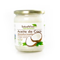 Óleo de coco desodorizado, ecológico, 565 ml - Salud Viva