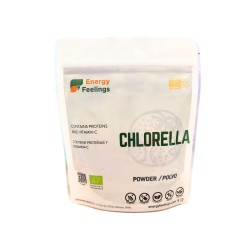 Alga chlorella em pó ecológica, 60% proteína - Energy Feelings