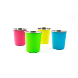 4 copos de aço inoxidável, 180 ml - Joli Monde