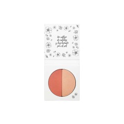 Colorete dúo em pó ecológico "Costa Dorada" - NaturaBio Cosmetics
