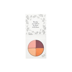 Sombra de olhos em pó, ecológica, Dunas Canárias: rosa, roxo, cobre e bege - NaturaBio Cosmetics