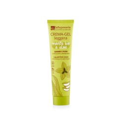 Gel creme corporal para pés e pernas cansadas, de menta e aloe vera, ecológico - La Saponaria