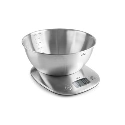 Balança de cozinha em aço inoxidável com tigela removível - Lacor