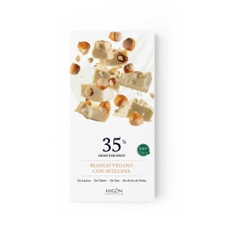 Chocolate branco ecológico com avelãs 35% - Higón