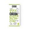 Chocolate ecológico 77% cacau com pistácios - Nogih