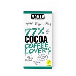 Chocolate ecológico 77% cacau com café - Nogih