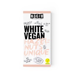 Chocolate branco orgânico com avelãs - Nogih