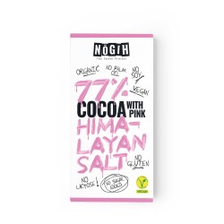 Chocolate ecológico 77% cacau com sal do Himalaia - Nogih
