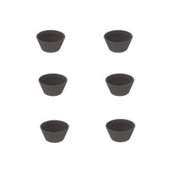 6 mini moldes para muffins de silicona platino para freidora de aire - Silikomart