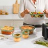 Conjunto de 4 recipientes de vidro para fritadeira de ar, 400 ml - Lekue