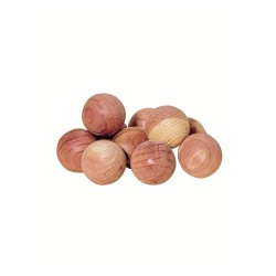 10 ambientadores antipolillas de madeira de cedro vermelho em forma de bola - Redecker