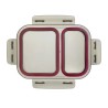 Fiambrera hermética de acero inoxidable rectangular Two go, con compartimentos y tapa - Lacor