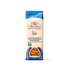 Fusilli de arroz integral, sem glúten e biológico, 250 g - Pasta Natura