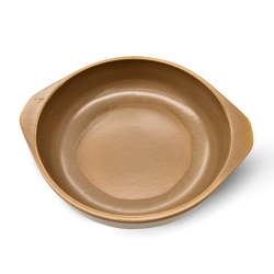 Caçarola de cerâmica grés 25 cm com tampa, canela - Outlet