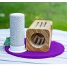 Difusor de madera de olivo con piedra pómez, cuadrado - Nature's Design
