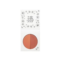 Blush duo em pó ecológico "Costa Cálida" - NaturaBio Cosmetics