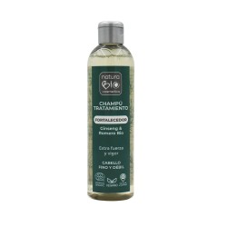 Champô ecológico fortalecedor com ginseng para cabelo fino e fraco - NaturaBio Cosmetics