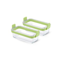 Conjunto de 2 recipientes de vidro para fritadeira de ar, 800 ml - Lekue