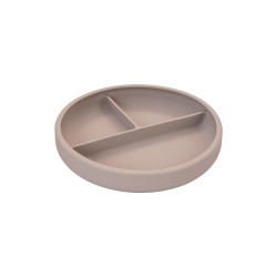 Prato com compartimentos com ventosa + colher para bebés de silicone platina - Outlet