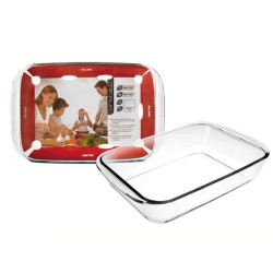 Fonte retangular alta de borossilicato Kristall para forno, 40 cm - Ibili