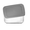 Fuente de borosilicato rectangular Kristall con tapa para horno, 35,5 cm - Ibili