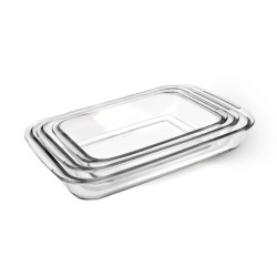 Set de 3 fuentes rectangulares de borosilicato Kristall para horno - Ibili