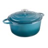Panela de ferro fundido, 24 cm, cor azul - Lacor