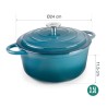 Panela de ferro fundido, 24 cm, cor azul - Lacor