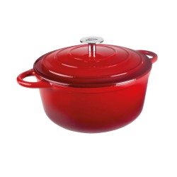 Panela de ferro fundido, 20 cm, cor vermelha - Lacor