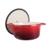 Panela de ferro fundido, 20 cm, cor vermelha - Lacor